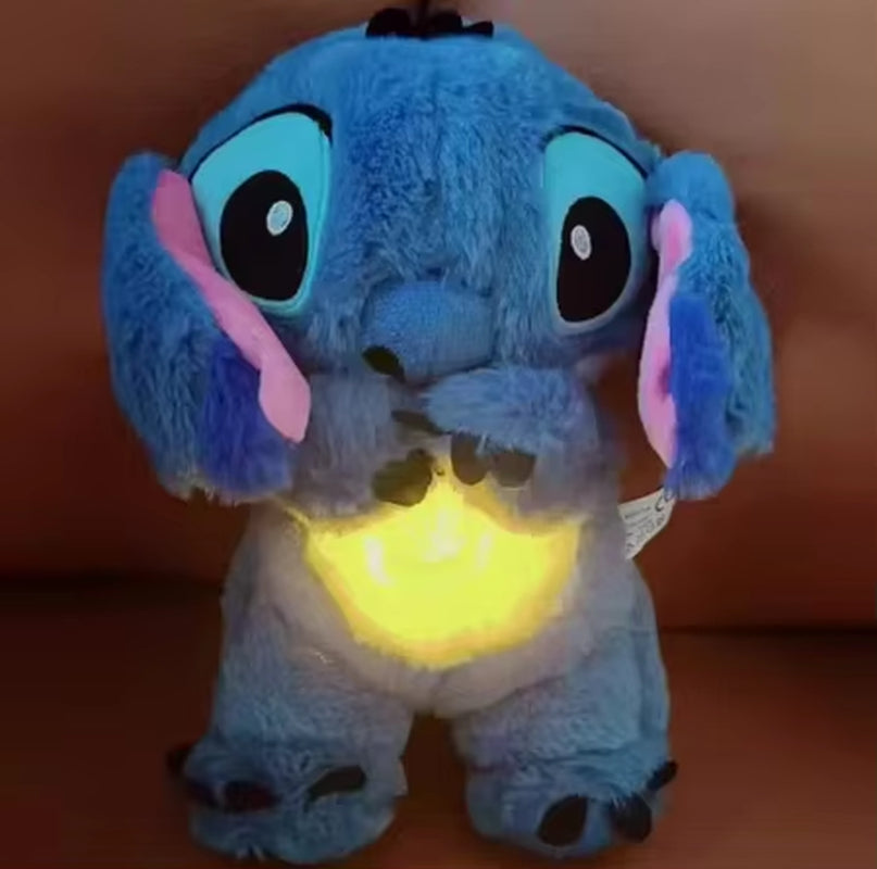 Toy Breathing Bear Breathing Otter Dual Color Breathing Stitch Children Soothing Sound and Light Doll Animal