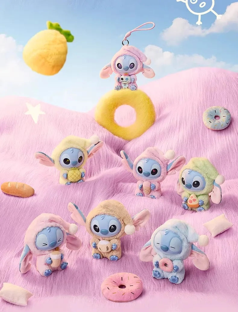 Stitch Eat Something before Sleep Series Blind Box Toy Mystery Box Anime Figure Stitch Doll Pendant Ornaments Kid Christmas Gift